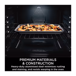 Foodi ZEROSTICK Baking Tray 25cm x 38cm, Non-Stick, Long Lasting Heavy Duty Baking Tray made from Aluminised Steel, Grey B30015EUUK