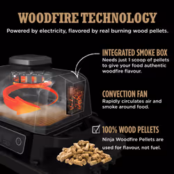 Ninja Woodfire Electric BBQ Grill & Smoker OG701UK - Additional view 7