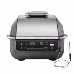 Ninja 5-in-1 Grill & Air Fryer EG351UK, Hot air fryer, 5.7 L, Single, Black, Silver, Buttons, Stand-alone