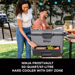 Ninja FrostVault 50QT/47L Hard Cooler with Dry Zone, Slate Grey FB151UKGY