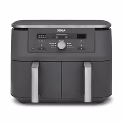 Ninja DZ400EU, Hot air fryer, 9.5 L, 4 kg, 240 °C, Double, Grey