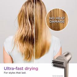 XSKHD1SB IQ Styling Brush, Auto Preset Attachment for HyperAIR Blow Dryers, Rotatable Hot Brush, Styling Tools, for Straight, Wavy, Curly, and Coily