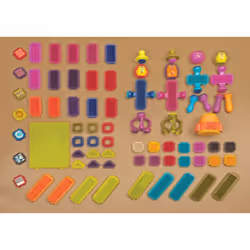 B. toys Bristle Block Spinaroos Official Toy Building Blocks for Toddlers 75 pcs
