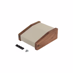 Hammond 1456CE2WHCWW Sloped Case 146x127x58.5mm Wood/Aluminium Walnut/Beige