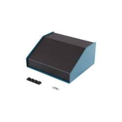 Hammond 1456FE3BKBU Sloped Enclosure 146x165x81mm Aluminium Blue/Black