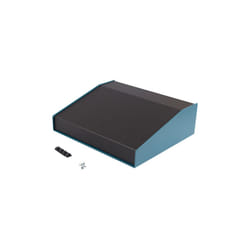 Hammond 1456KH3BKBU Sloped Enclosure 217x254x81mm Aluminium Blue/Black