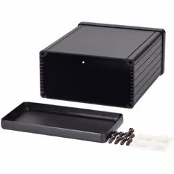 Hammond 1455N1201BK Extruded Aluminium Enclosure 123 x 103 x 53mm Black