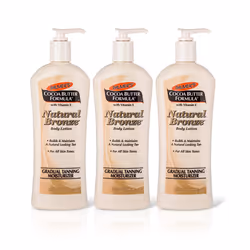 Cocoa Butter Formula Natural Bronze Body Lotion, 250 ml (Pack of 3)