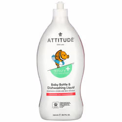ATTITUDE, Baby Bottle & Dishwashing Liquid, Fragrance-Free, 23.7 fl oz (700 ml)