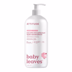 ATTITUDE Baby Dish Soap and Bottle Cleaner EWG Verified Dishwashing Liquid No Added Dyes or Fragrances Tough on Milk Resid ...