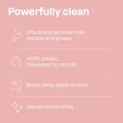 ATTITUDE Baby Dish Soap and Bottle Cleaner  EWG Verified Dishwashing Liquid  No Added Dyes or Fragrances  Tough on Milk Residue and Grease  Vegan  Uns