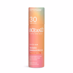 ATTITUDE Oceanly Tinted Lip Balm with SPF 30 EWG Verified Plastic-Free Broad Spectrum UVA/UVB Protection with Zinc Oxide ...
