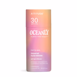 ATTITUDE Oceanly Tinted Oil Stick with SPF 30  EWG Verified  Plastic-Free  Broad Spectrum UVA/UVB Protection with Zinc Oxide  ...
