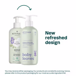ATTITUDE 2-in-1 Shampoo and Body Wash for Baby  EWG Verified  Dermatologically Tested  Made with Naturally Derived Ingredients  Vegan  Sweet Apple  16