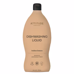 ATTITUDE Dishwashing Liquid EWG Verified Vegan Dish Soap Plant Based Naturally Derived Products Italian Lemon 24 Fl Oz