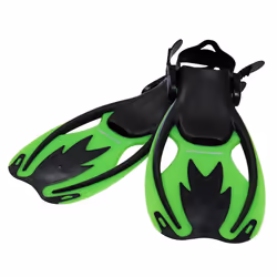 Snorkel Master Kids Swimming Snorkeling Fins, Green/Black, Small/Medium
