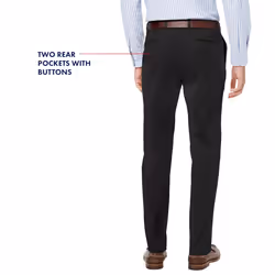 Tommy Hilfiger Men's Classic Stretch Chino Pants  Black  34W x 32L
