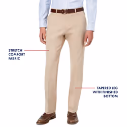 Tommy Hilfiger Men's Classic Stretch Chino Pants  Khaki  38W x 30L