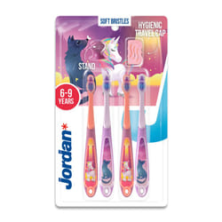 Jordan  | Step 3 | Kids Toothbrush for Age 6-9 Years Old | 4 Units