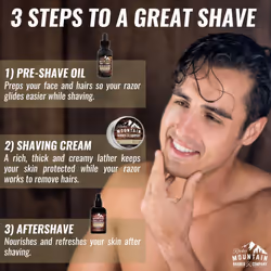 Shaving Cream for Men with Sandalwood Essential Oil - Thick Lather for Traditional and Cartridge Shaving - by Rocky Mountain Barber Company