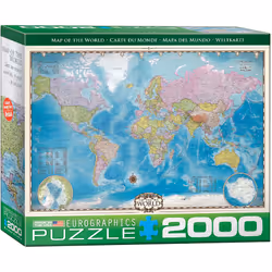 Eurographics Map of the World 2000pcs, 2000 pc(s), Maps