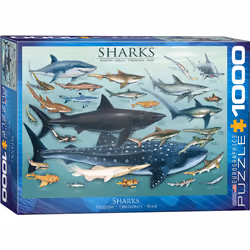 Eurographics Sharks 1000pcs, 1000 pc(s), Animals
