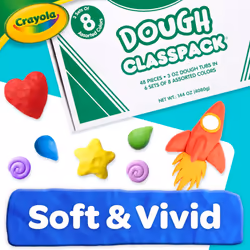 Crayola Dough Classpack - 8 Assorted Colors (48 Count)  3oz Kids Dough  Classroom Supplies for Teachers & Art Projects  Nontoxic  Ages 3+
