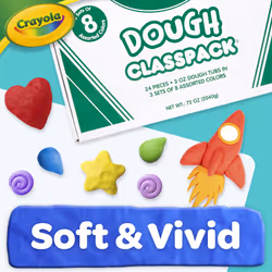 Crayola Dough Classpack  8 Assorted Colors  Tactile Art Supplies  3oz Each  24 Count  Bulk