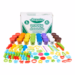 Crayola Assorted Dough Classpack with Tools  8 Colors  Art Supplies  Over 100 Pieces  24 per Carton