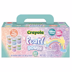 Crayola Dough - Pastel Play Dough with Pearl Special Effects | 20 Tubs of 3oz Pearlized Sparkle Dough in 6 Pastel Colors | No ...
