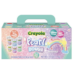 Crayola Dough - Pastel Play Dough with Pearl Special Effects | 20 Tubs of 3oz Pearlized Sparkle Dough in 6 Pastel Colors | Non Toxic Playdough for Hom