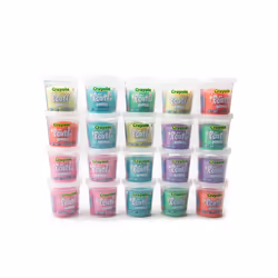 Crayola Dough - Pastel Play Dough with Pearl Special Effects | 20 Tubs of 3oz Pearlized Sparkle Dough in 6 Pastel Colors | Non Toxic Playdough for Hom