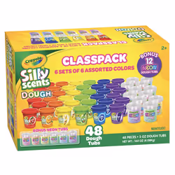 Crayola Dough Silly Scents | Playdough Bulk Pack for Teacher Supplies | Classroom or Preschool | 48 Tubs of 3oz Play Dough | ...