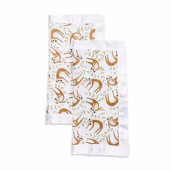 Mary Meyer Lulujo Cotton Security Blankets - Modern Sloth - 16x16″, Blanket wrap, Multicolour, Boy/Girl