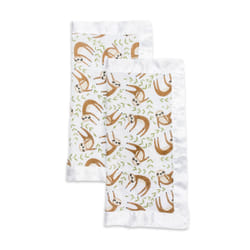 Mary Meyer Lulujo Cotton Security Blankets - Modern Sloth - 16x16″