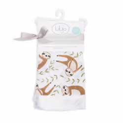 Mary Meyer Lulujo Cotton Security Blankets - Modern Sloth - 16x16″