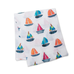 Mary Meyer Lulujo Cotton Swaddle - Sailboat - 47x47″