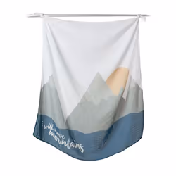Mary Meyer Lulujo Baby’s First Year - “I Will Move Mountains”, Blanket wrap, Blue, Grey, White, Boy/Girl
