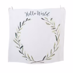 Mary Meyer Lulujo Baby’s First Year - “Hello World”, Blanket wrap, Blue, Green, White, Boy/Girl
