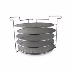 PINNACOLO Folding Pizza Rack with Five 14 Inch Pizza Screens - Compact and Convenient Design for Easy Storage and Baking Mult ...