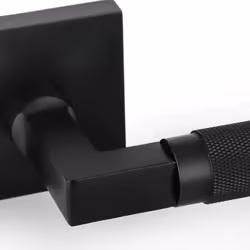 Explore Hardware Soho Model Solid Brass Lever Hallway & Closet Passage Door Handle  Matte Black