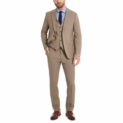 Tommy Hilfiger Men's TH Flex Modern Fit Suit Separates Tan 38 Short