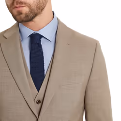 Tommy Hilfiger Men's TH Flex Modern Fit Suit Separates  Tan  38 Short
