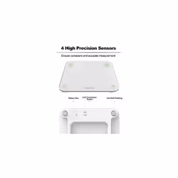 RENPHO Digital Bathroom Scales Weighing Scale with High Precision Sensors Body Weight Scale (Stone/lb/kg) - White, Core 1S