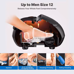RENPHO Foot Massager Machine with Heat, Shiatsu Massager Deep Kneading Therapy, Air Compression, Relieve Foot Pain from Plantar Fasciitis
