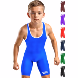 Exxact Sports Plain Youth Wrestling Singlet For Boys Premium Powerlifting Singlet Kids Wrestling Singlets For Training - (R ...