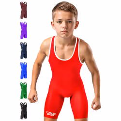 Exxact Sports Plain Youth Wrestling Singlet For Boys  Premium Powerlifting Singlet  Kids Wrestling Singlets For Training - (R ...