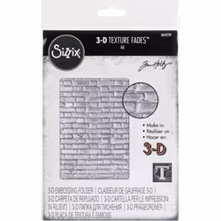 Sizzix 3D Texture Fades Embossing Folder By Tim Holtz-Brickwork