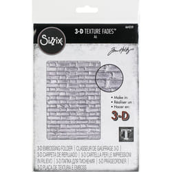 Sizzix 3D Texture Fades Embossing Folder By Tim Holtz-Brickwork