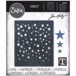 Sizzix Thinlits Die Set 4PK 664732 Falling Stars by Tim Holtz